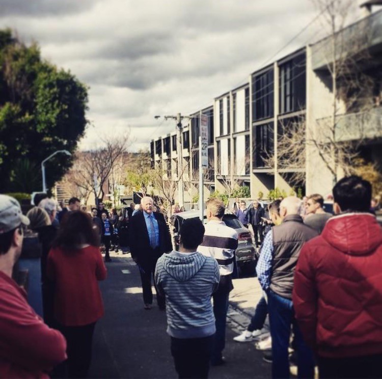 South Yarra: Not everything sold this weekend. 29 Palermo St (Gerald Delany, Kay & Burton), passed in $3.4m, 2 bidders